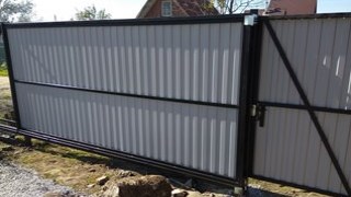 Купить сваи для ворот в Белебей. Заказать ворота на сваях под ключ от 21555 руб